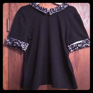 Karl Lagerfeld Black Dress Top